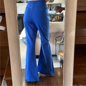 NWOT Free People Cobalt Blue split hem pants Size Small
